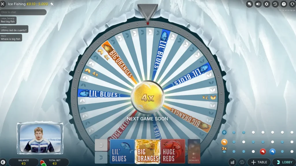 Ice Fishing juego de casino de pesca