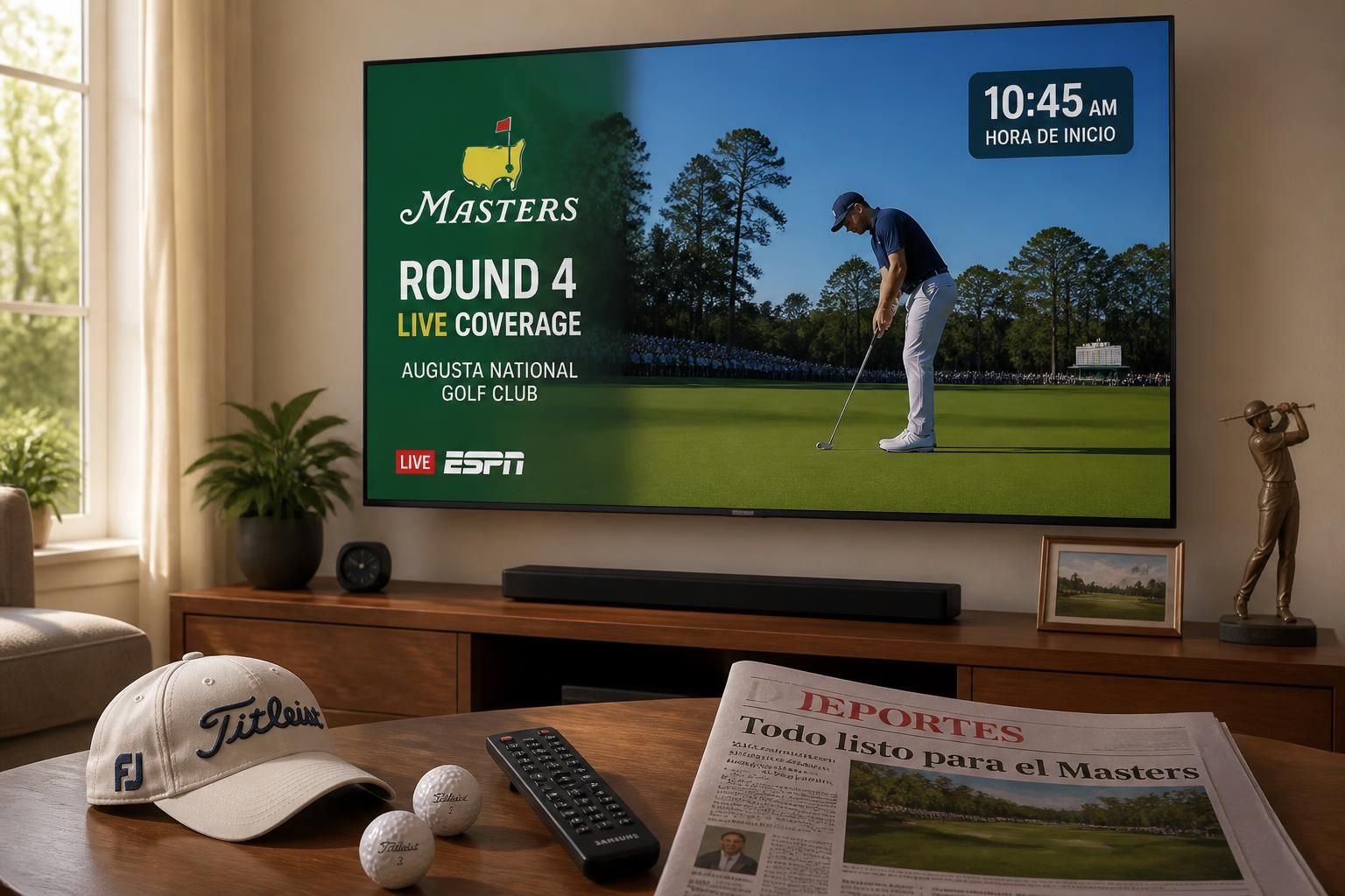descubre cómo ver el masters hoy, con la hora de inicio de la ronda 4 y la programación en tv para no perderte ninguna acción del torneo.