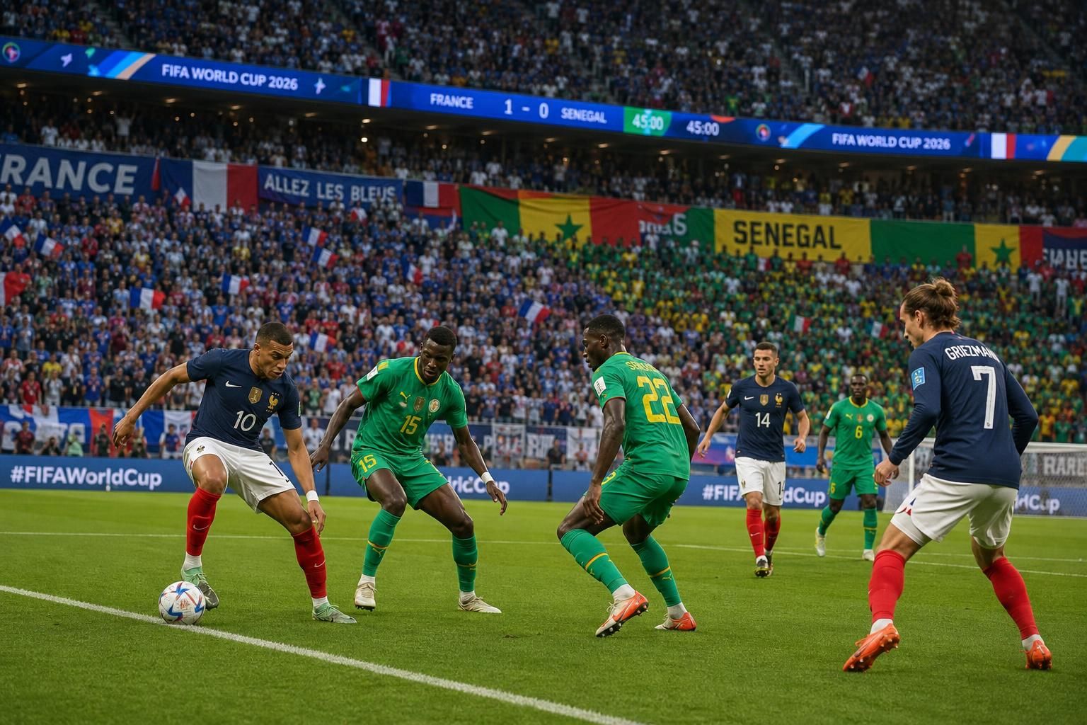 sigue en vivo y en directo el emocionante partido de la copa mundial 2026 entre francia y senegal. no te pierdas ningún detalle de este enfrentamiento histórico.