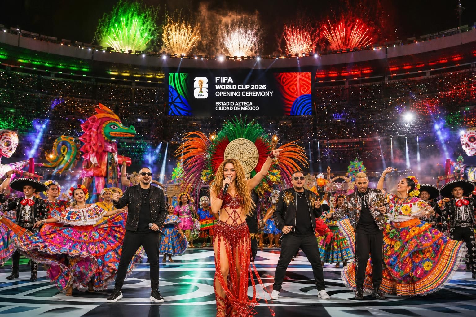 descubre el impresionante espectáculo de las tres ceremonias de inauguración de la copa mundial 2026 con shakira, vegedream, katy perry y más artistas que harán vibrar el evento.