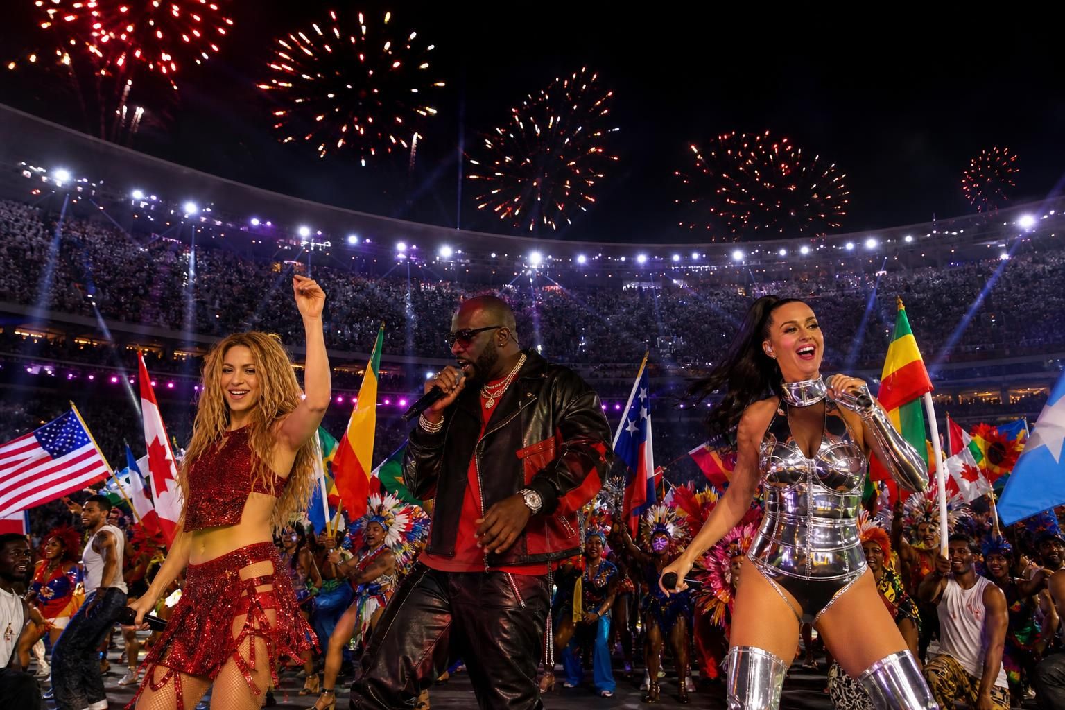 descubre el increíble espectáculo de las tres ceremonias de inauguración de la copa mundial 2026 con actuaciones de shakira, vegedream, katy perry y más artistas destacados.