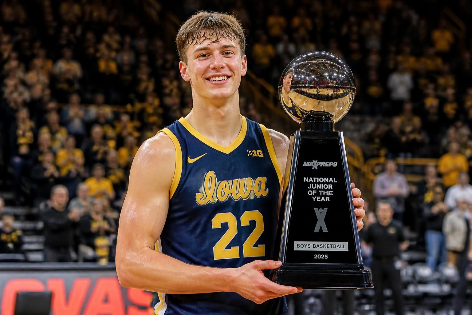 descubre cómo el máximo recluta de baloncesto de iowa fue galardonado como el jugador nacional junior del año por maxpreps, destacando su talento excepcional y futuras promesas en el deporte.