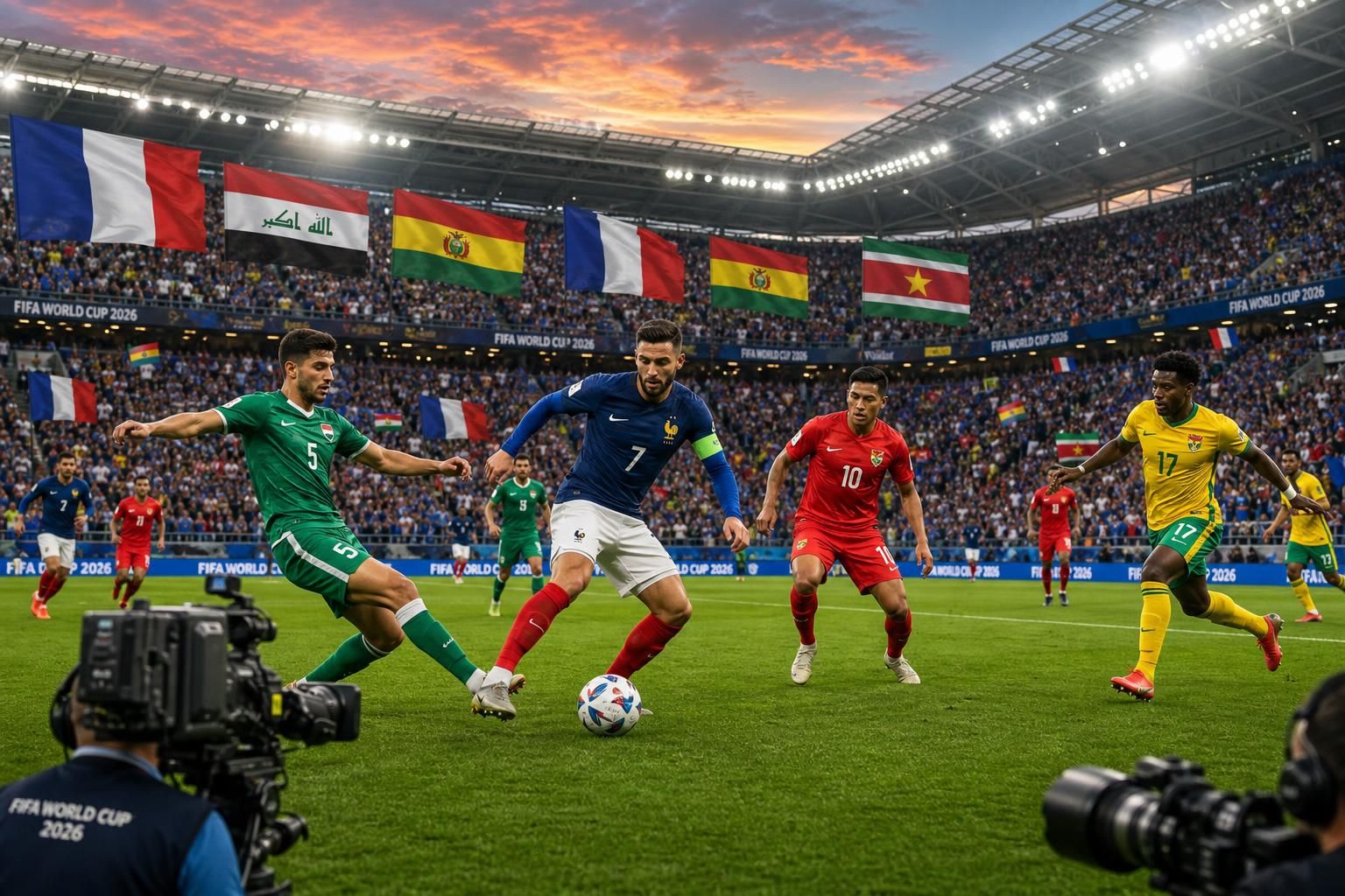 análisis detallado de los partidos clave entre francia, irak, bolivia y surinam en la copa mundial 2026. descubre tácticas, jugadores destacados y predicciones.