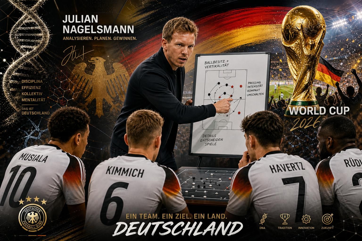 descubre cómo julian nagelsmann planea aprovechar el adn alemán para llevar a su equipo a la gloria en el mundial y dejar un legado imborrable.
