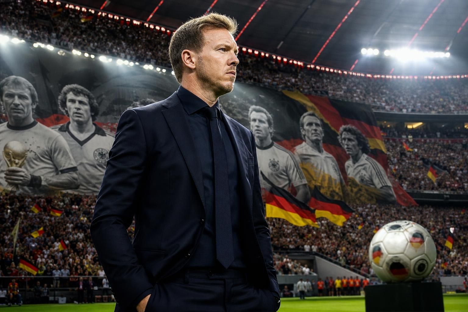 descubre cómo julian nagelsmann planea aprovechar el adn alemán para llevar a su equipo a la gloria en el mundial, honrando el legado de grandes campeones.