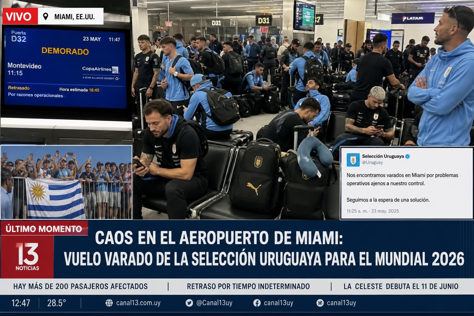 descubre los detalles del mundial 2026: cuatro horas varados y la prohibición de aterrizaje en miami impuesta por las autoridades aéreas.