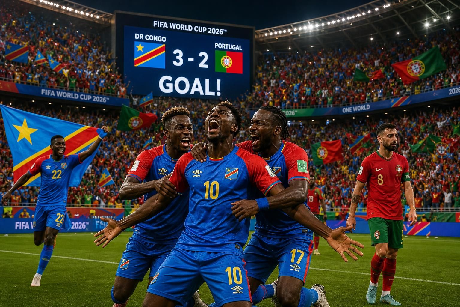 en el mundial 2026, portugal sorprendió al empatar 1-1 contra rd congo en su partido debut, mostrando un inicio inesperado en el torneo.