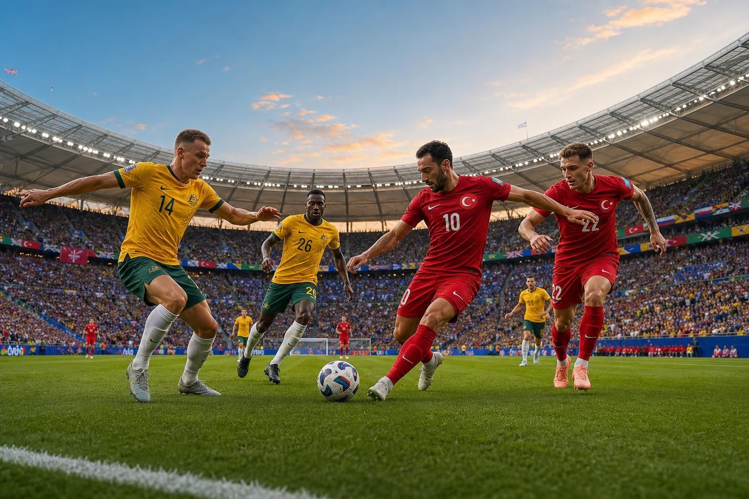 obtén los pronósticos más precisos para los partidos de australia contra el ganador entre eslovaquia y kosovo, y turquía contra rumania, de clasificación para el mundial 2026.