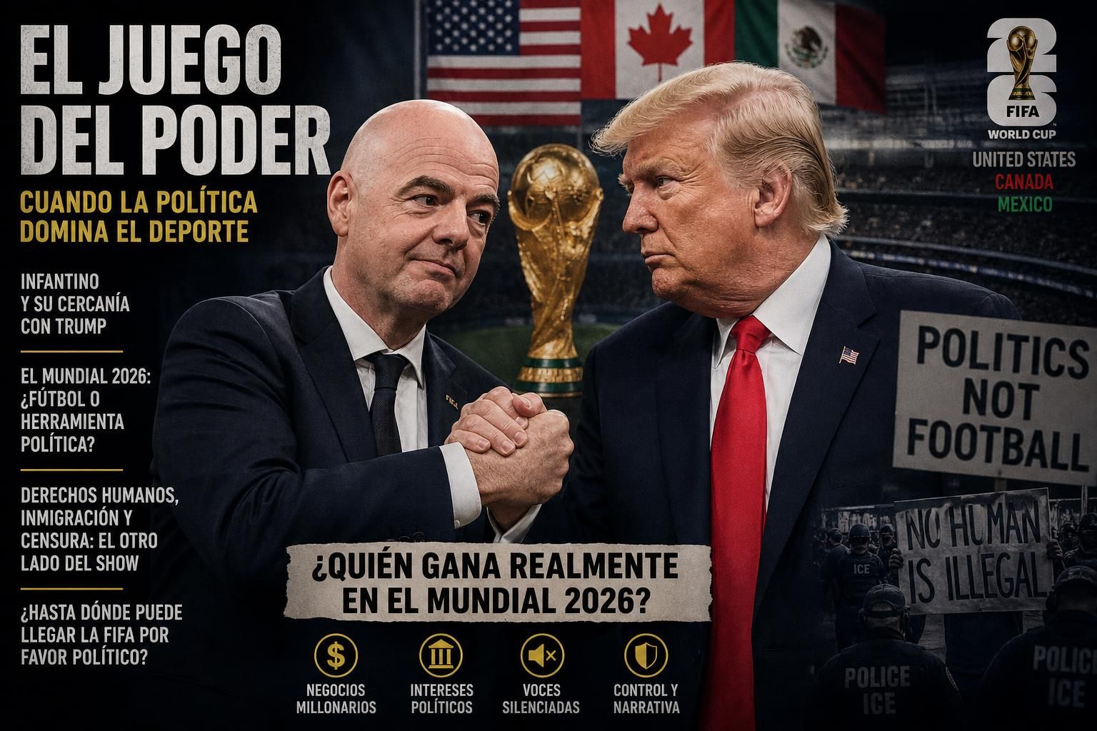 copa mundial 2026: un legislador de estados unidos intenta interrogar a infantino sobre sus relaciones con trump, en medio de controversias y cuestionamientos.