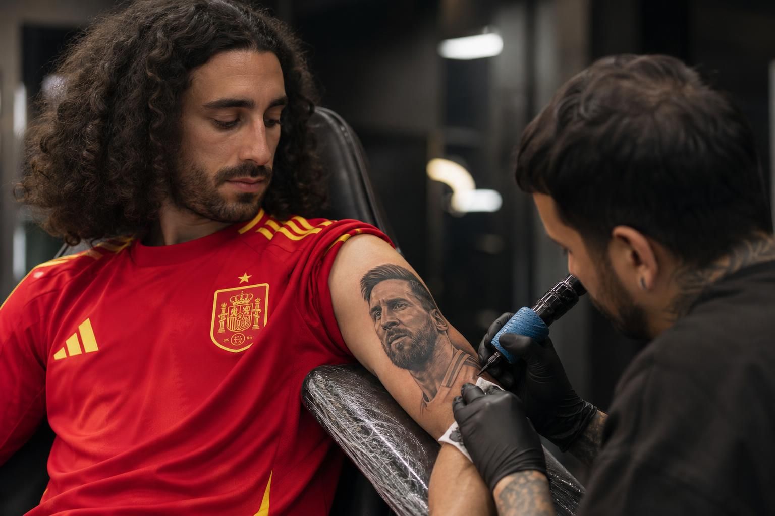 copa del mundo 2026: el español cucurella honra a su ídolo cumpliendo su promesa y tatuándose su rostro, mostrando su pasión y compromiso en el torneo.