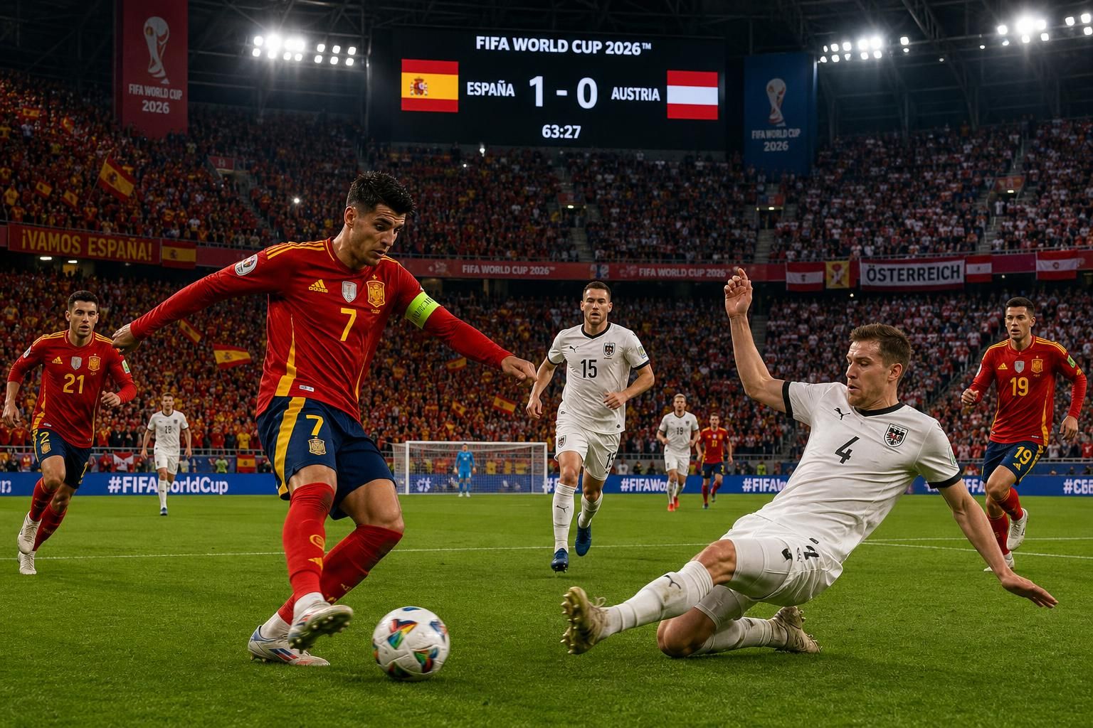 sigue en vivo el emocionante partido de octavos de final del mundial 2026 entre españa y austria. no te pierdas ninguna jugada ni momento clave de este enfrentamiento épico.