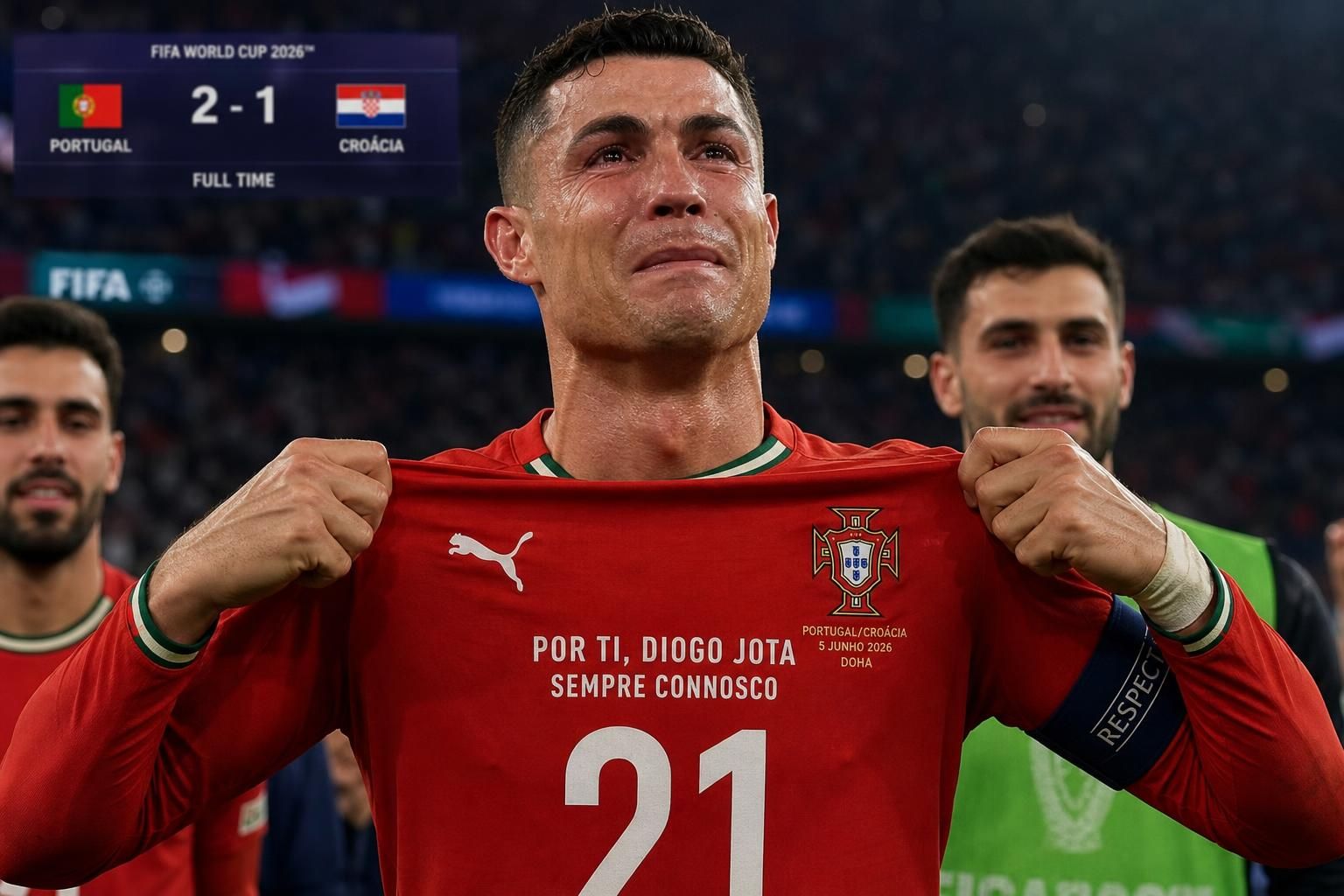 mundial 2026: cristiano ronaldo se emociona hasta las lágrimas tras el intenso partido entre portugal y croacia. revive el momento en video.