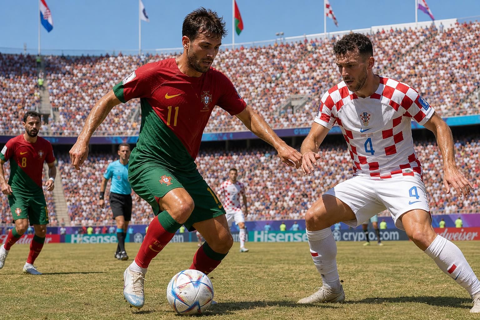 mundial: el partido entre portugal y croacia se jugará posiblemente bajo intensas oleadas de calor, desafiando a los jugadores con condiciones climáticas extremas.