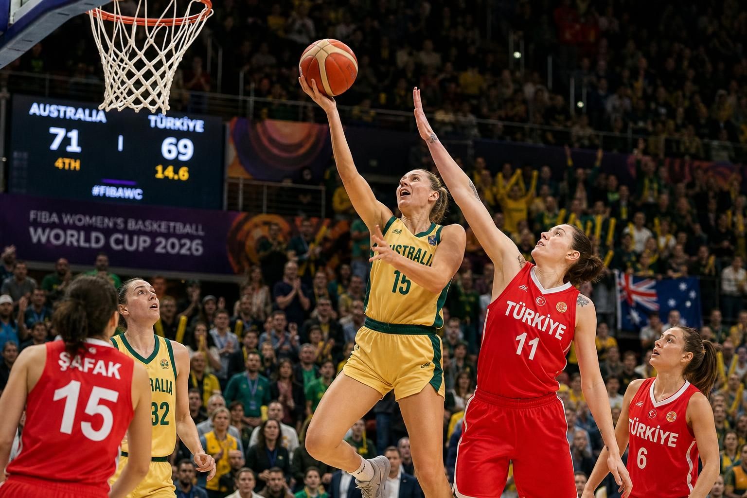 disfruta del emocionante duelo entre australia y turquía en la copa mundial femenina de baloncesto 2026, donde australia logró una victoria impresionante.