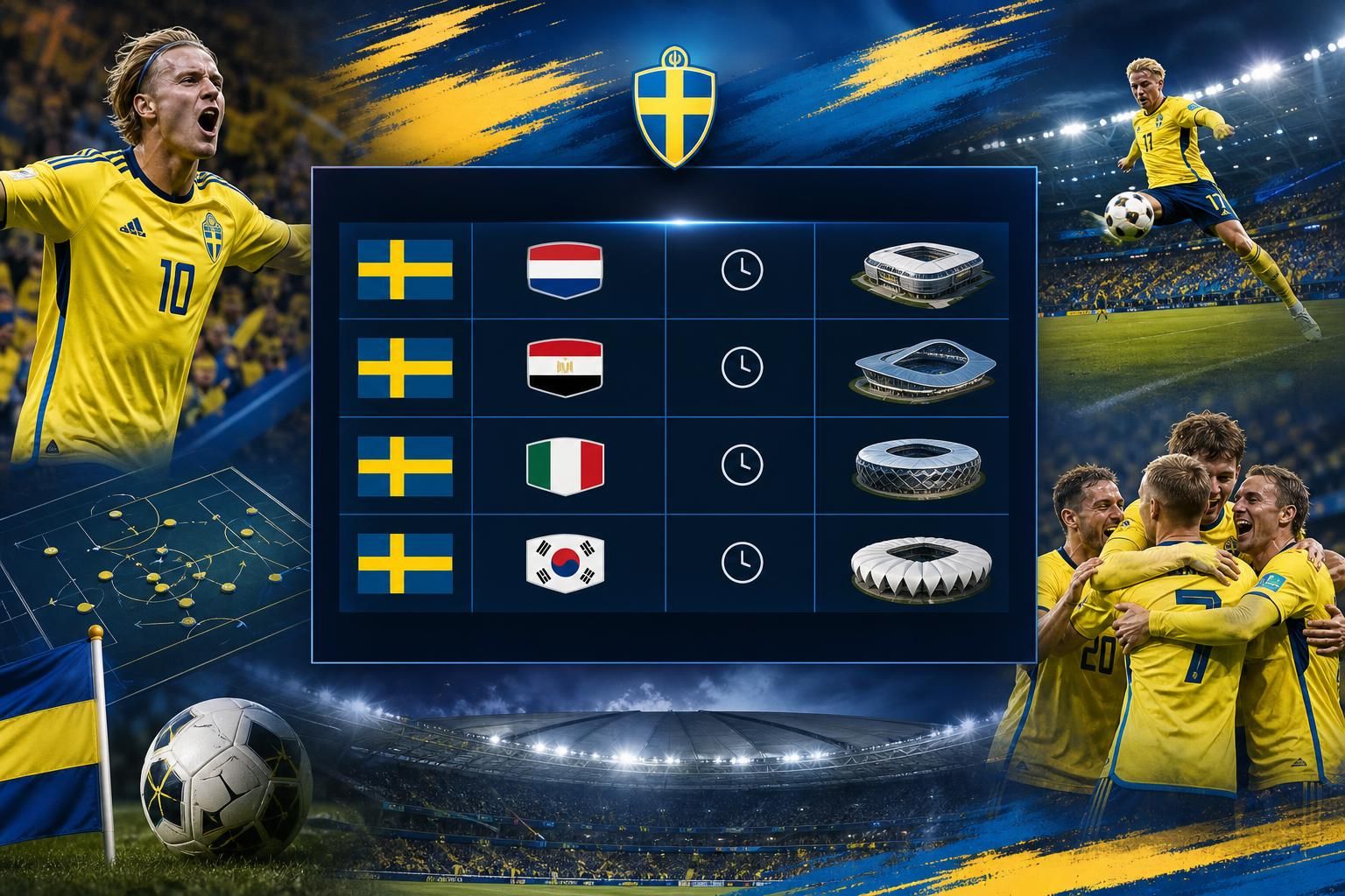 descubre el calendario completo y los resultados del equipo de suecia en la copa mundial 2026. sigue todos los partidos, fechas y detalles clave para no perderte nada del torneo.