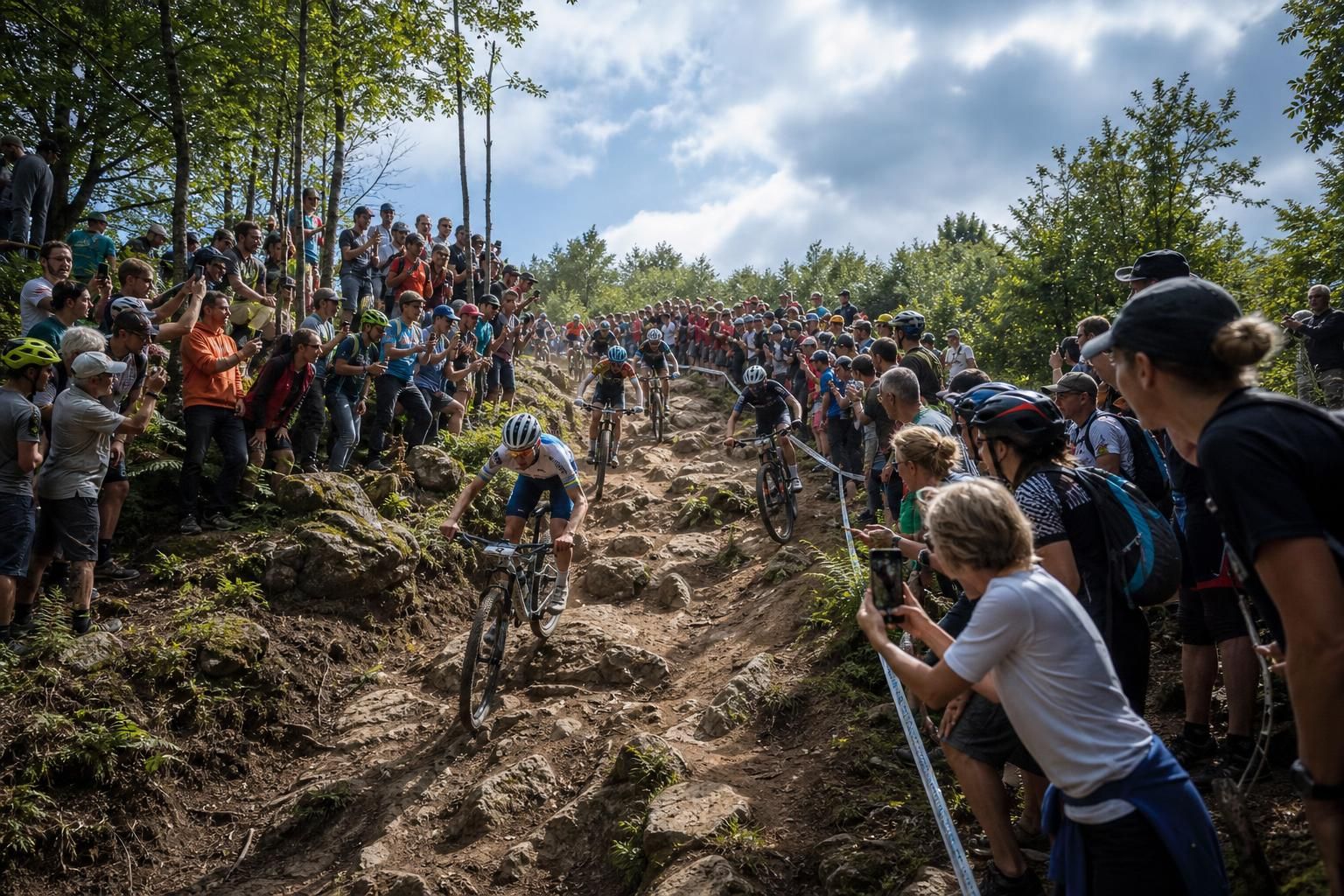 se esperan entre 4,000 y 5,000 espectadores para la emocionante copa mundial junior de mtb que ilumina las desafiantes bosses de brouains, prometiendo acción y adrenalina en cada descenso.