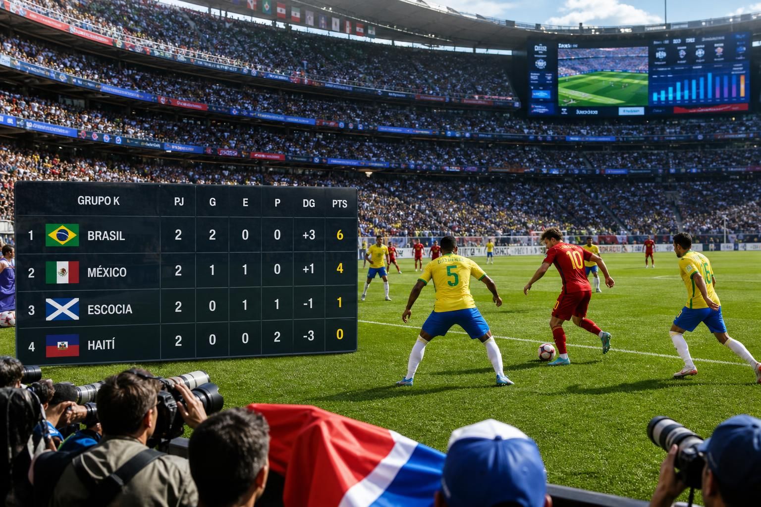 consulta la tabla de posiciones actualizada del grupo k en la copa mundial de fútbol 2026 y sigue el desempeño de los equipos en esta emocionante competición.