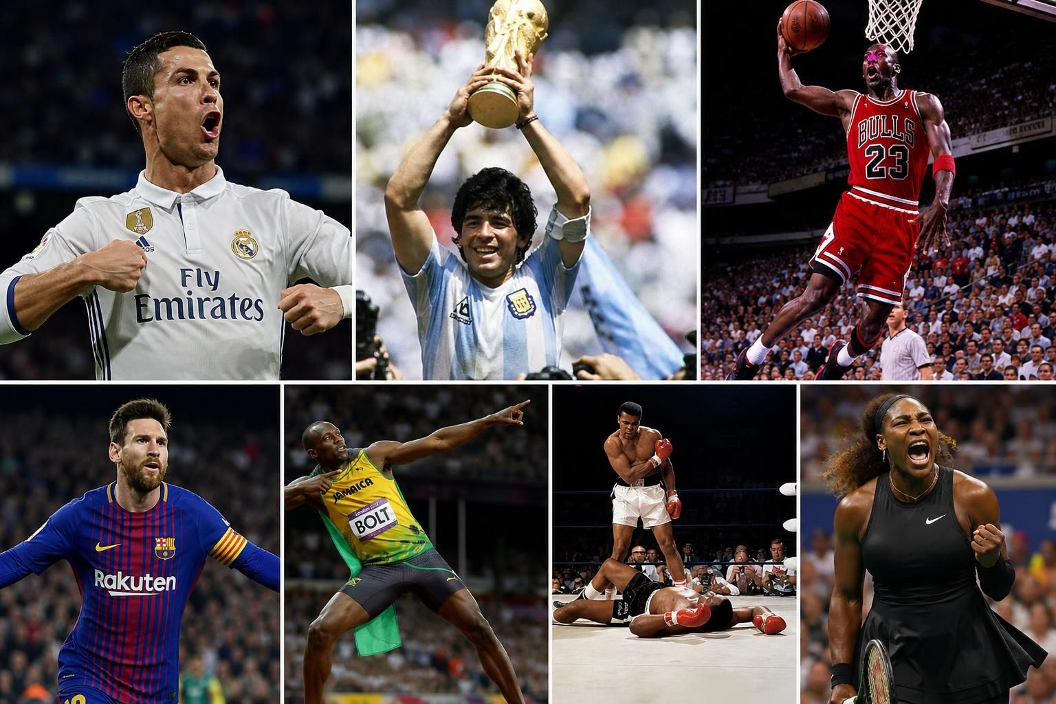 descubre en imágenes cómo estas diez leyendas deportivas globales, al igual que cristiano ronaldo, han dejado huella en el mundo del deporte con sus increíbles logros y momentos inolvidables.